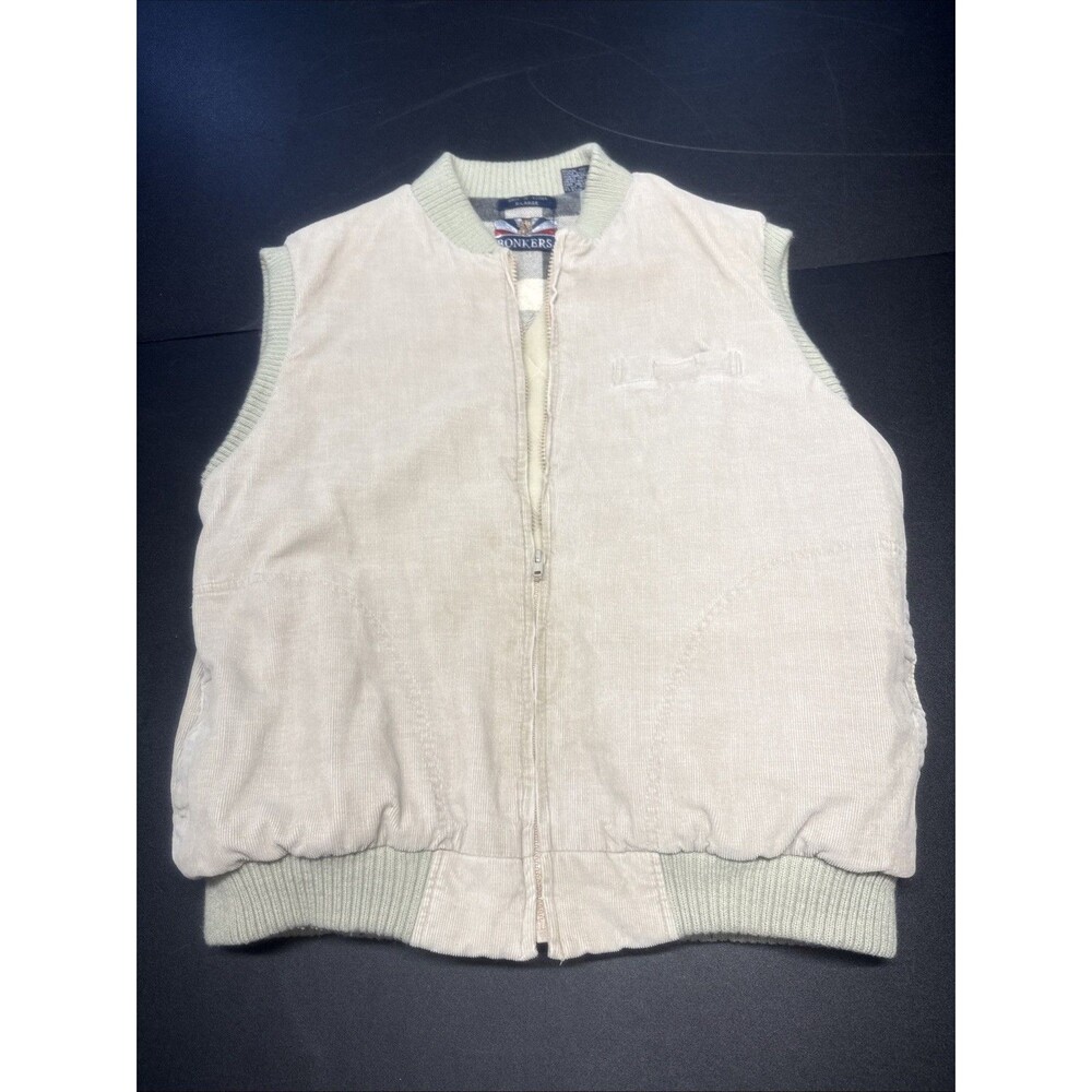 Mens Corduroy Quilted Lined Vest Bonkers Of London Hunting Fishing Hiking Sz XL